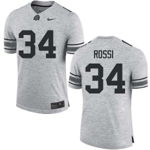 Men Mitch Rossi Gray Ohio State Football #34 Jersey 324448-960