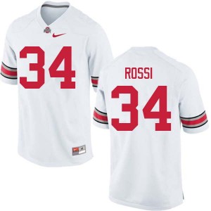 Men Mitch Rossi White Ohio State Football #34 Jersey 188840-398