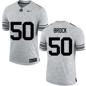 Men Nathan Brock Gray OSU Buckeyes Football #50 Jersey 511382-204