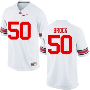 Men Nathan Brock White Ohio State Football #50 Jersey 720778-119