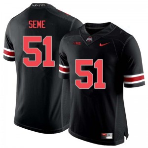 Men Nick Seme Blackout OSU Buckeyes Football #51 Jersey 308395-514