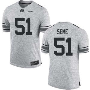 Men Nick Seme Gray Ohio State Football #51 Jersey 969230-954