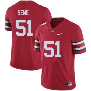 Men Nick Seme Red OSU Football #51 Jersey 727225-996