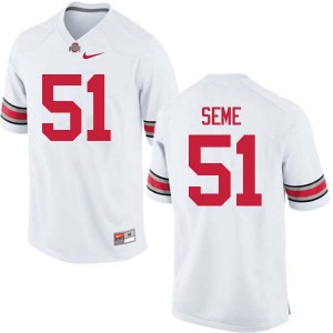 Men Nick Seme White Ohio State Football #51 Jersey 808476-265