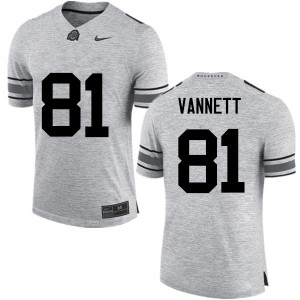 Men Nick Vannett Gray OSU Buckeyes Football #81 Jersey 497770-881