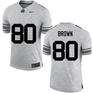 Men Noah Brown Gray OSU Football #80 Jersey 179017-736