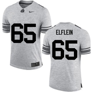 Men Pat Elflein Gray OSU Buckeyes Football #65 Jersey 621208-599