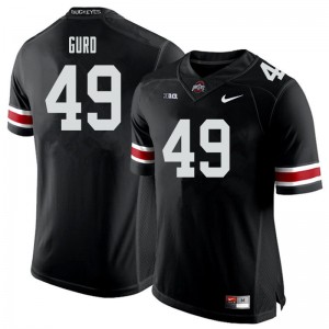 Men Patrick Gurd Black Ohio State Football #49 Jersey 814346-958