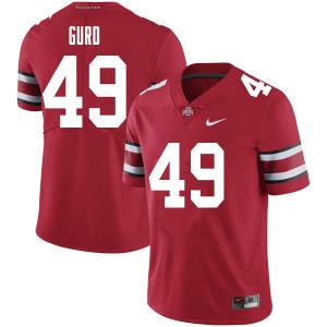 Men Patrick Gurd Red OSU Football #49 Jersey 273678-669