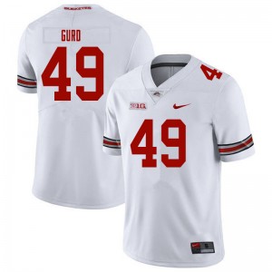 Men Patrick Gurd White OSU Football #49 Jersey 281558-117