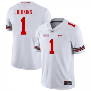 Men Quinshon Judkins White Ohio State Buckeyes Football #1 Jersey 994390-426