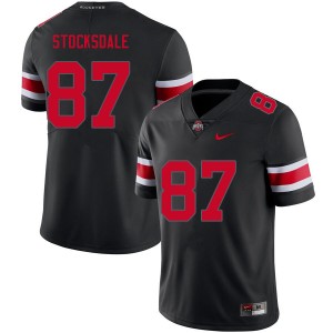 Men Reis Stocksdale Blackout Ohio State Buckeyes Football #87 Jersey 566241-195