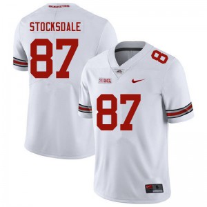 Men Reis Stocksdale White OSU Football #87 Jersey 131398-383