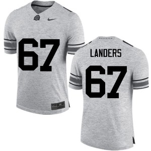Men Robert Landers Gray Ohio State Buckeyes Football #67 Jersey 541889-766