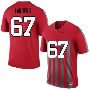 Men Robert Landers Throwback Ohio State Football #67 Jersey 574001-309