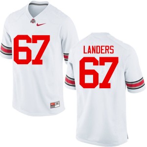 Men Robert Landers White Ohio State Football #67 Jersey 316132-702