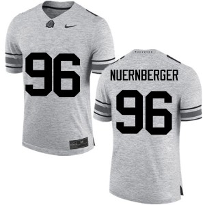 Men Sean Nuernberger Gray OSU Buckeyes Football #96 Jersey 295213-454