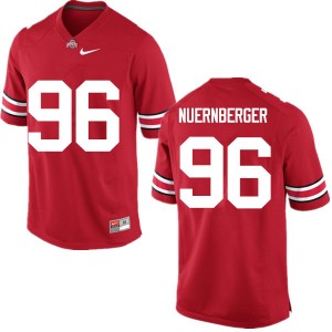 Men Sean Nuernberger Red OSU Football #96 Jersey 266728-644