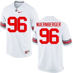 Men Sean Nuernberger White Ohio State Buckeyes Football #96 Jersey 437736-197