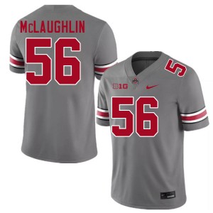 Men Seth McLaughlin Grey Ohio State Buckeyes Football #56 Jersey 958252-787