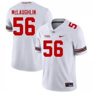 Men Seth McLaughlin White Ohio State Football #56 Jersey 287014-567