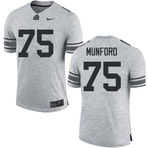 Men Thayer Munford Gray Ohio State Football #75 Jersey 605435-571