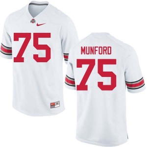 Men Thayer Munford White OSU Football #75 Jersey 514100-776