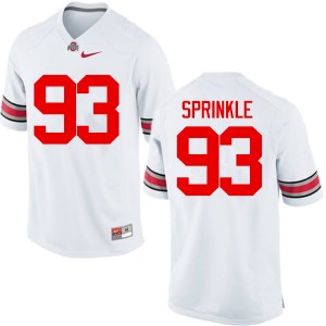 Men Tracy Sprinkle White Ohio State Football #93 Jersey 188755-511
