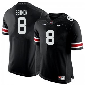 Men Trey Sermon Black Ohio State Football #8 Jersey 907641-927