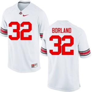 Men Tuf Borland White OSU Football #32 Jersey 473620-569