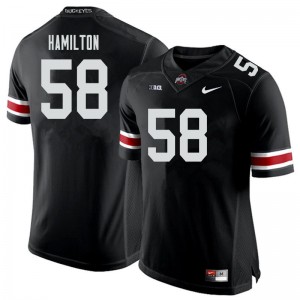 Men Ty Hamilton Black Ohio State Buckeyes Football #58 Jersey 721658-600