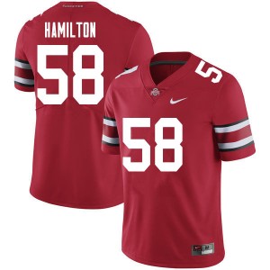Men Ty Hamilton Red OSU Buckeyes Football #58 Jersey 737423-844