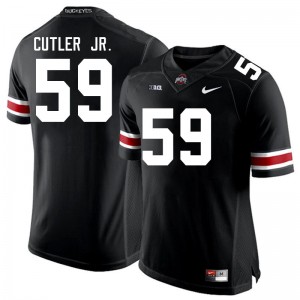 Men Victor Cutler Jr. Black Ohio State Football #59 Jersey 651198-602