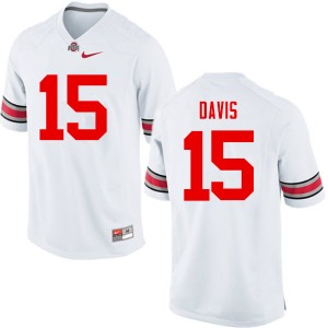Men Wayne Davis White Ohio State Football #15 Jersey 623295-682