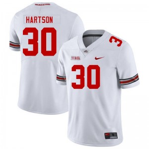 Men Will Hartson White Ohio State Football #30 Jersey 221123-466