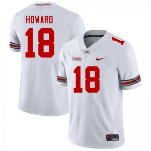 Men Will Howard White OSU Football #18 Jersey 417882-409