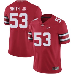 Men Will Smith Jr. Red Ohio State Football #53 Jersey 618267-646