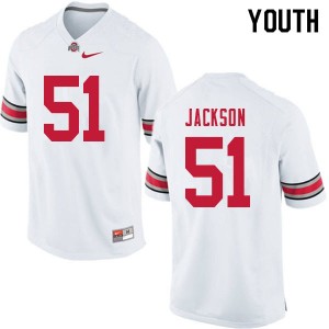 Youth Antwuan Jackson White Ohio State Football #51 Jersey 128636-167