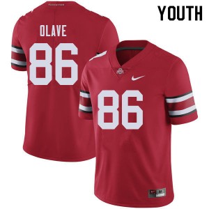 Youth Chris Olave Red Ohio State Football #86 Jersey 591431-622