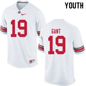 Youth Dallas Gant White OSU Buckeyes Football #19 Jersey 287032-290
