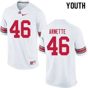 Youth Damon Arnette White OSU Buckeyes Football #46 Jersey 556248-494