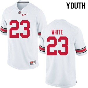 Youth De'Shawn White White Ohio State Football #23 Jersey 132023-207