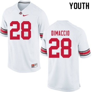Youth Dominic DiMaccio White Ohio State Football #28 Jersey 997259-630