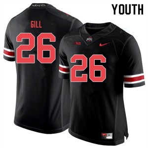 Youth Jaelen Gill Black Out Ohio State Football #26 Jersey 533889-545