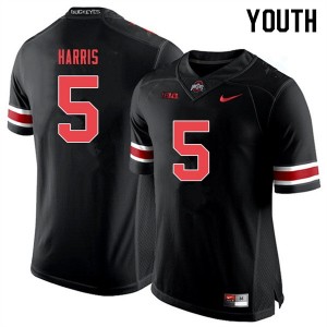 Youth Jaylen Harris Black Out Ohio State Buckeyes Football #5 Jersey 752036-835