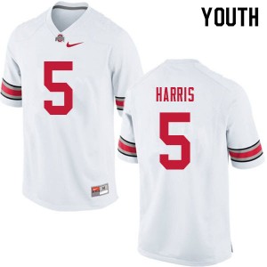 Youth Jaylen Harris White Ohio State Buckeyes Football #5 Jersey 931039-224