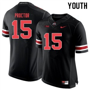 Youth Josh Proctor Black Out Ohio State Football #15 Jersey 552163-852
