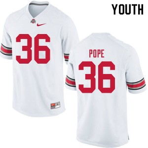 Youth K'Vaughan Pope White Ohio State Buckeyes Football #36 Jersey 458719-758