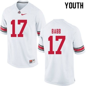 Youth Kamryn Babb White OSU Football #17 Jersey 255134-470