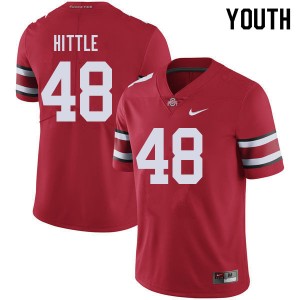 Youth Logan Hittle Red OSU Football #48 Jersey 555090-811